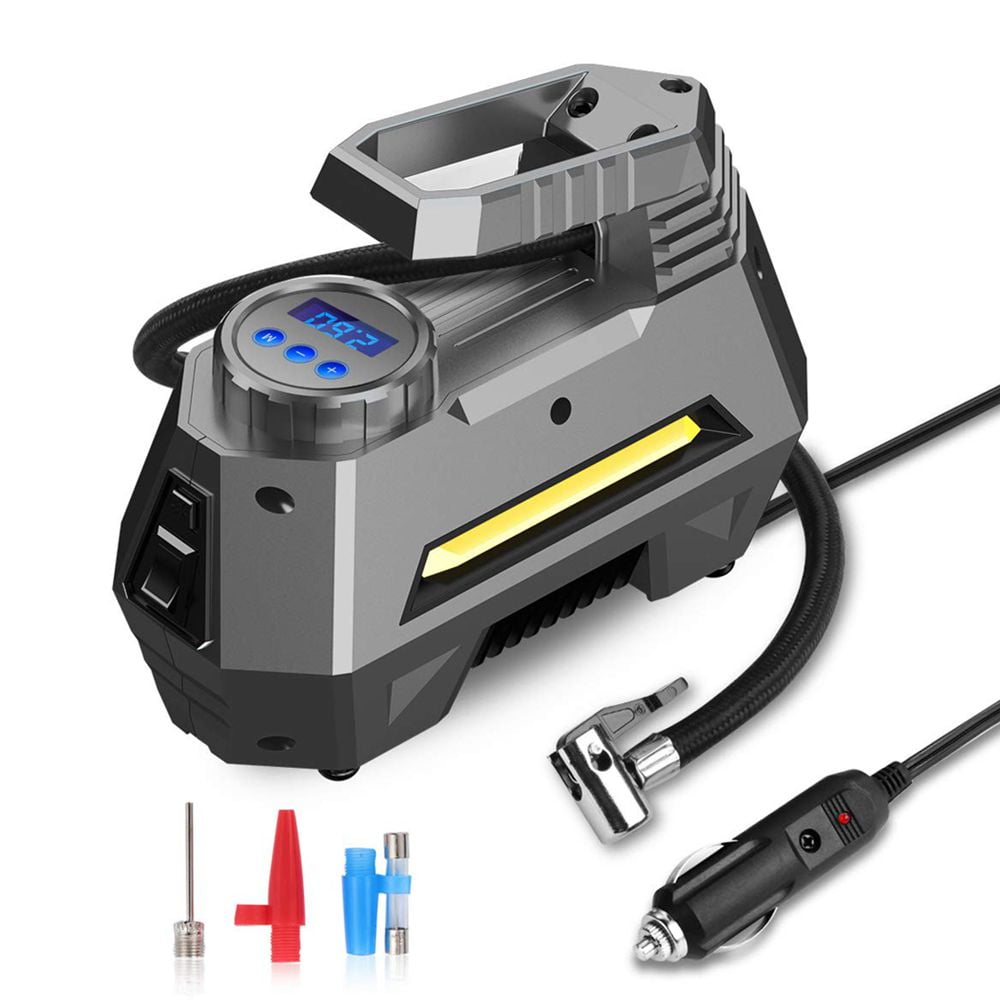 Motors and Air Beds Up to 38L//Min Air Flow for Car Audew Tyre Inflator Digital Tyre Pump 12V 150PSI Air Compressor Protable with LCD Display